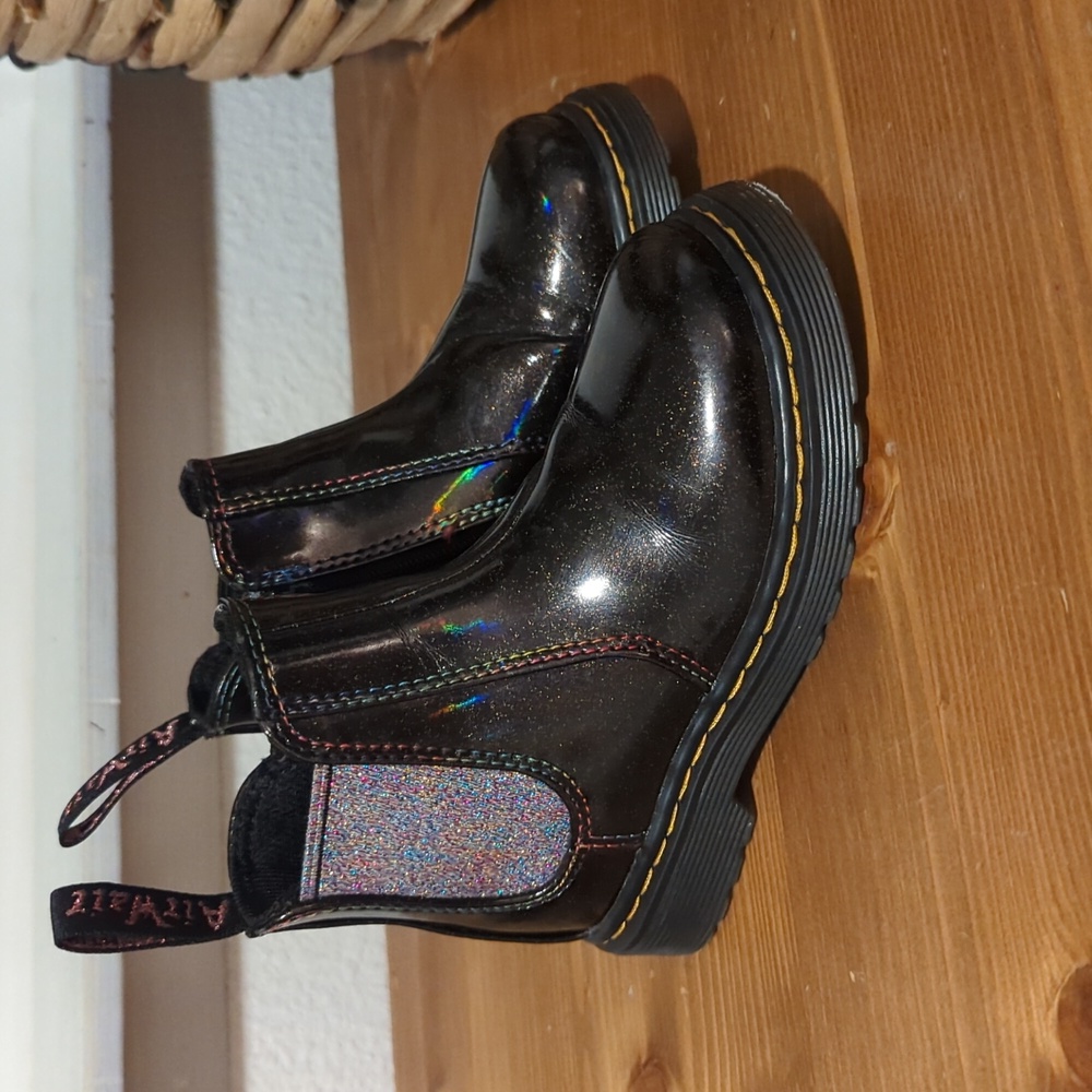 Dr. Martens Girl's 2976 Glitter Leather Boots Toddler 9